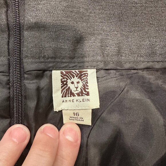 Anne Klein Charcoal Gray Pencil Suit Skirt Size 16 - Picture 6 of 6